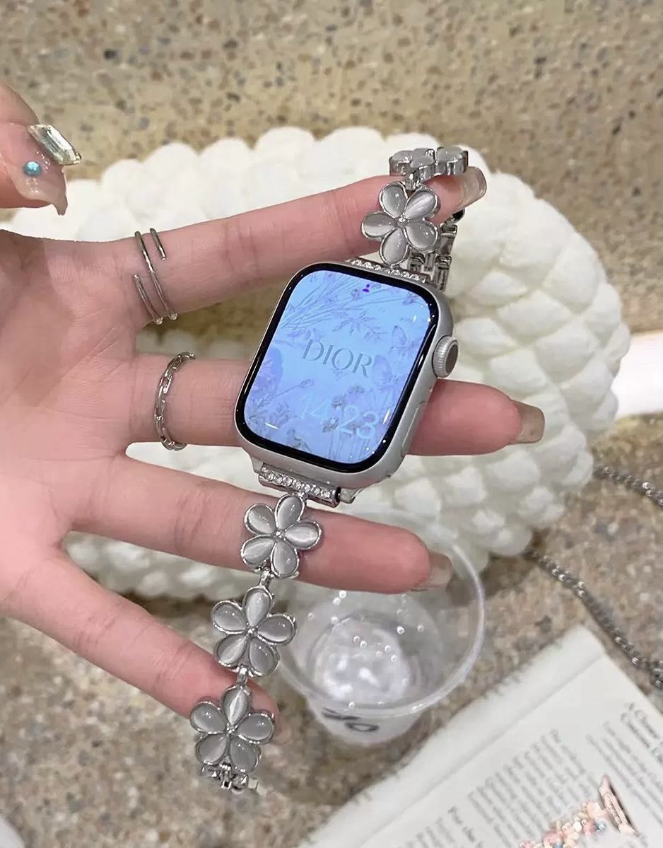Flower Bracelet Apple Watch Band フラワーブレスレットAppleWatchバンド R02046