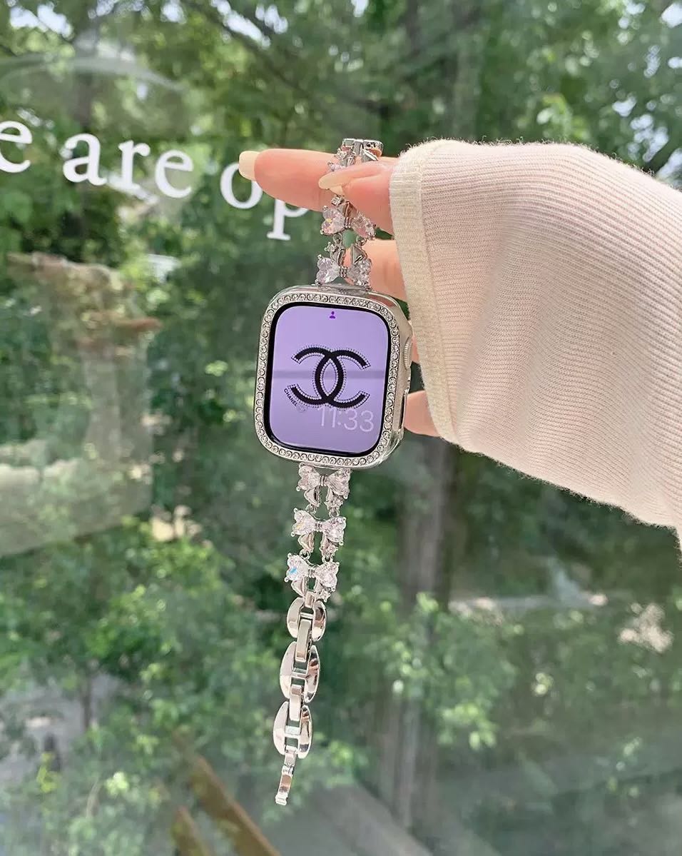 Shining Ribbon Bracelet Apple Watch Band キラキラリボンブレスレット風AppleWatchバンド R02047