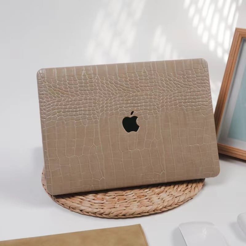 Light Brown Leather MacBook Cover ライトブラウンレザーMacBookカバー R01195