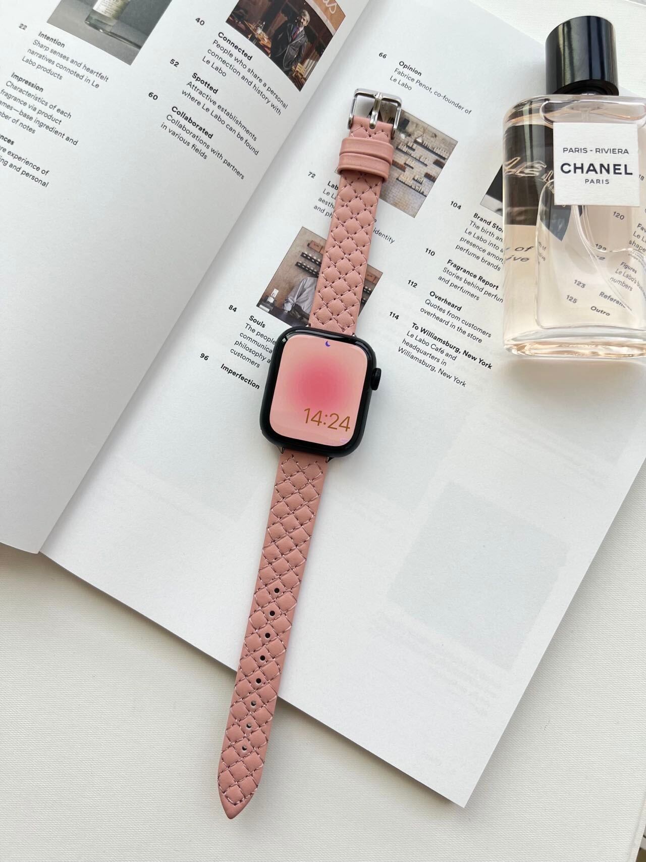 Simple Skinny Diamond lattice Apple Watch Belt R01202