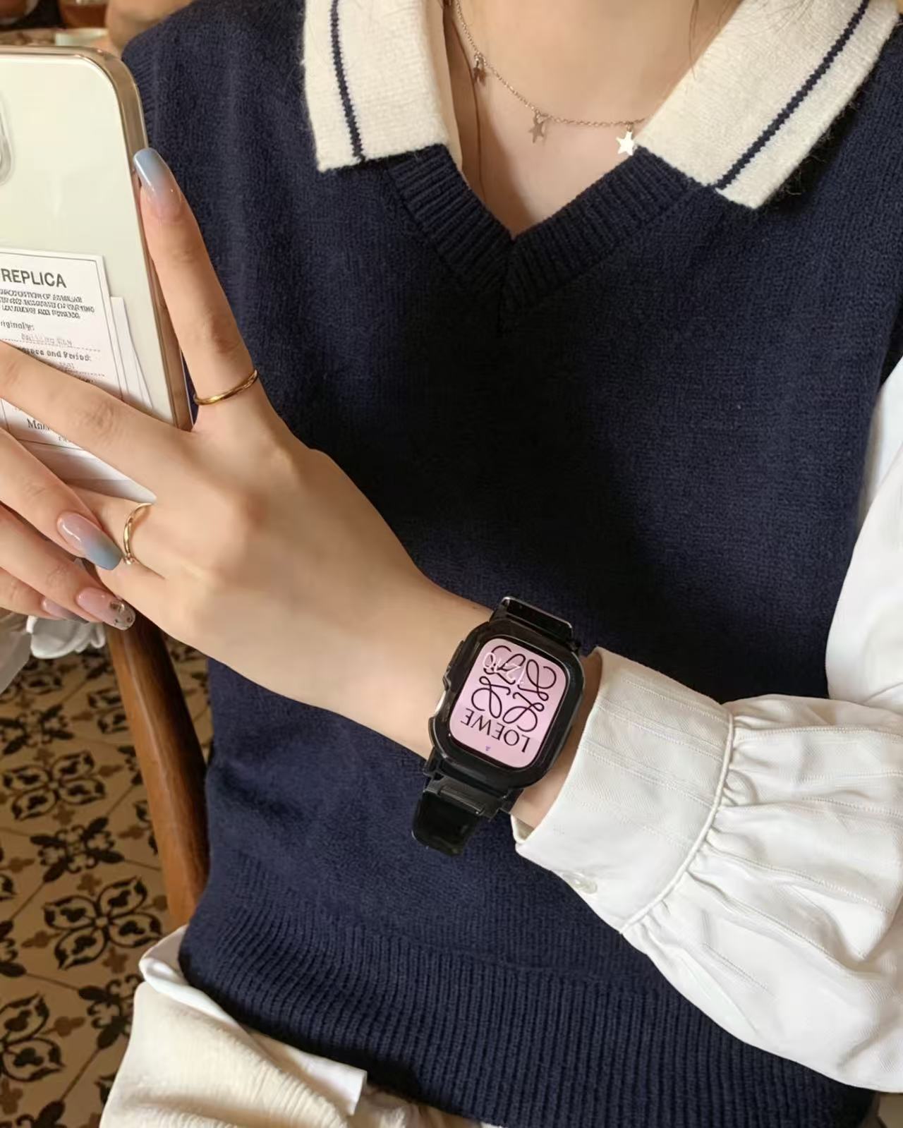 Clear Sporty Apple Watch Band クリアスポーティAppleWatchバンド R02159