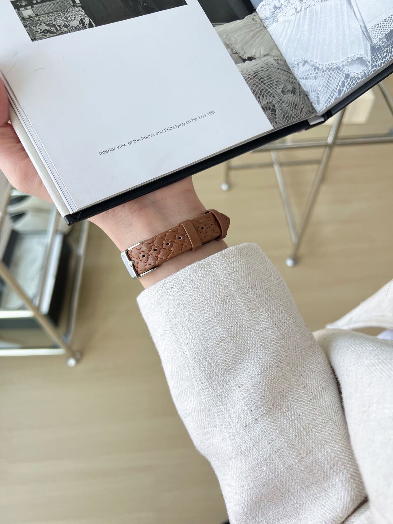 Simple Skinny Diamond lattice Apple Watch Belt R01202