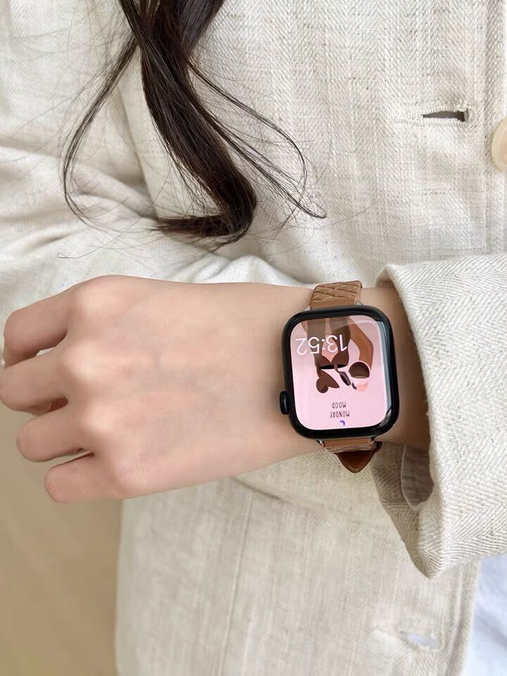 Simple Skinny Diamond lattice Apple Watch Belt R01202