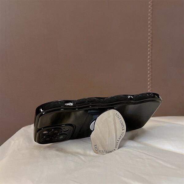 Black Mirror Stand iPhone case ブラックミラースタンドスマホケース R01358
