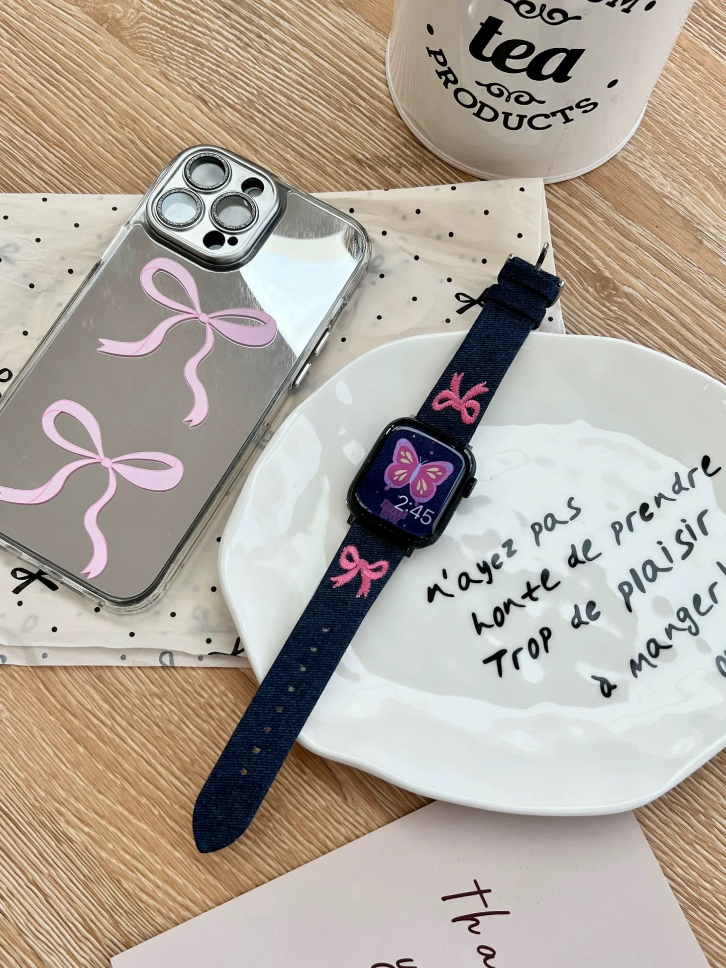 Denim Ribbon Apple Watch Band デニムリボンAppleWatchバンド R02059