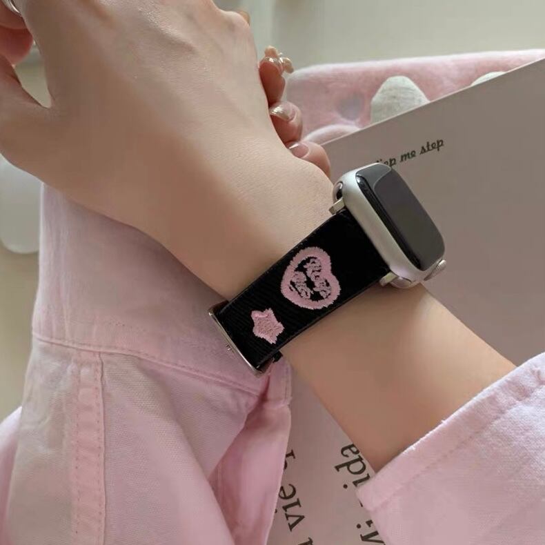 Cute Denim Apple Watch Band かわいいデニムApple Watch バンド R01407
