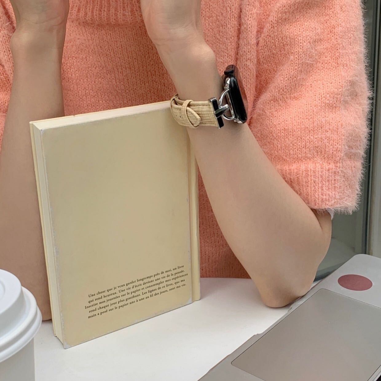 Light Color Leather Apple Watch Band ライトカラーレザーApple Watchバンド R01265