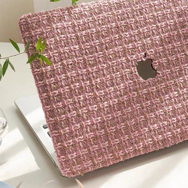 Pink Tweed MacBook Cover ピンクツイードMacBookカバー R01416