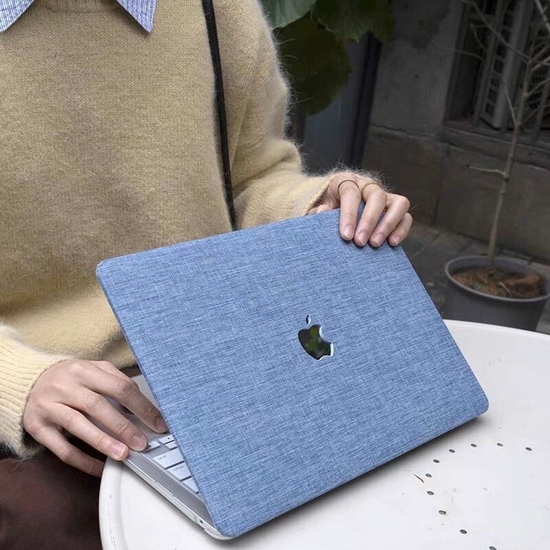 Blue Denim pattern MacBook Cover ブルーデニム柄MacBookカバー R01306