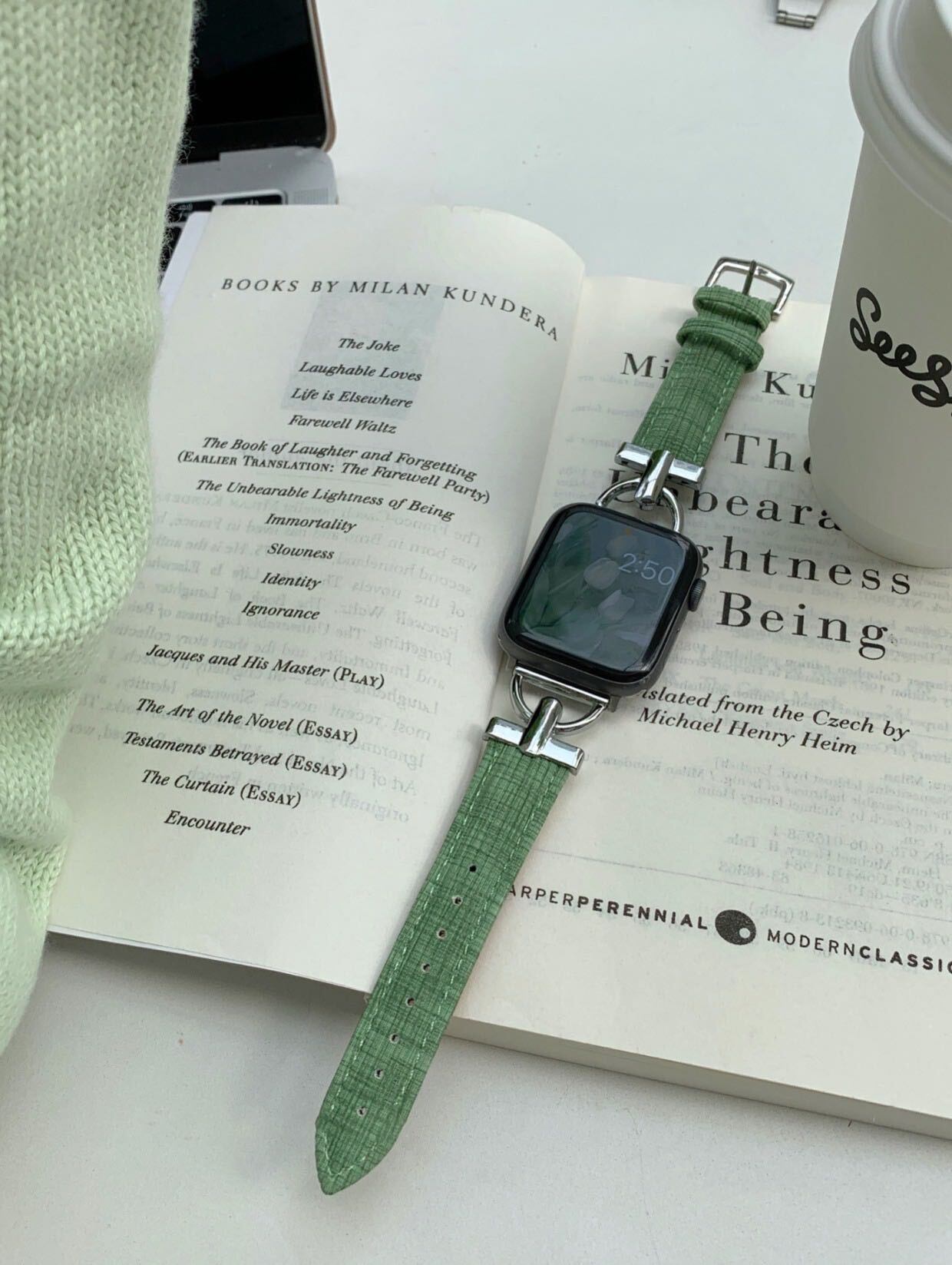 Light Color Leather Apple Watch Band ライトカラーレザーApple Watchバンド R01265