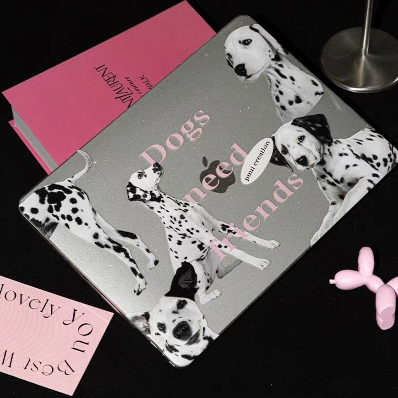 <Puui>Dogs Need Friends MacBook Cover Dogs Need Friends MacBookカバー R01454