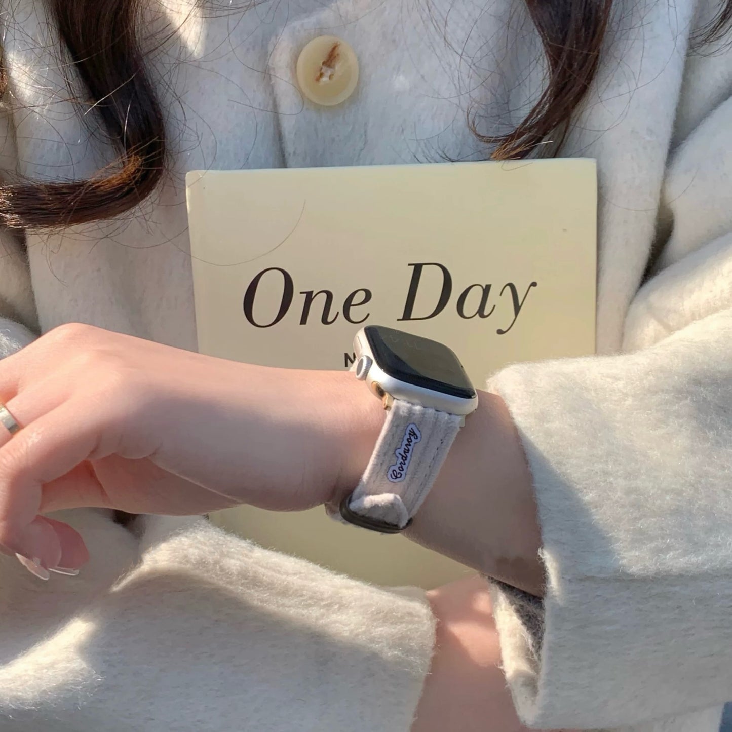 Fluffy Vintage Style Apple Watch Band モコモコビンテージ風AppleWatchバンド R02062