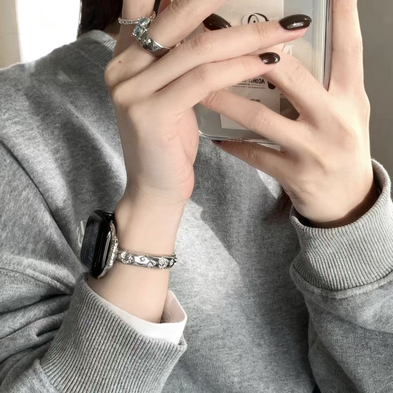 Moon& Star Bracelet Apple Watch Band ムーン&スターブレスレット風AppleWatchバンド R02149