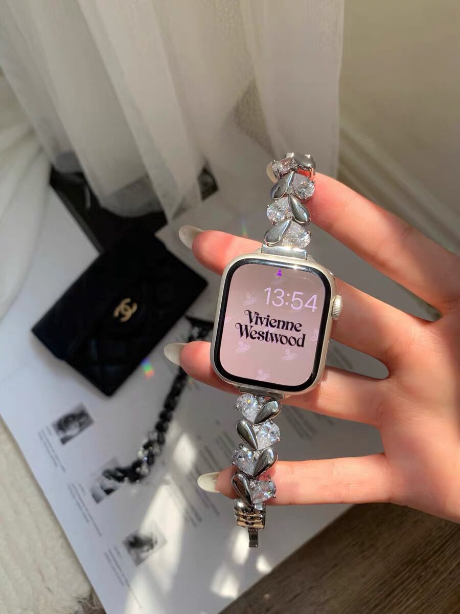 Shining Heart Apple Watch band キラキラハートApple Watchバンド R01410