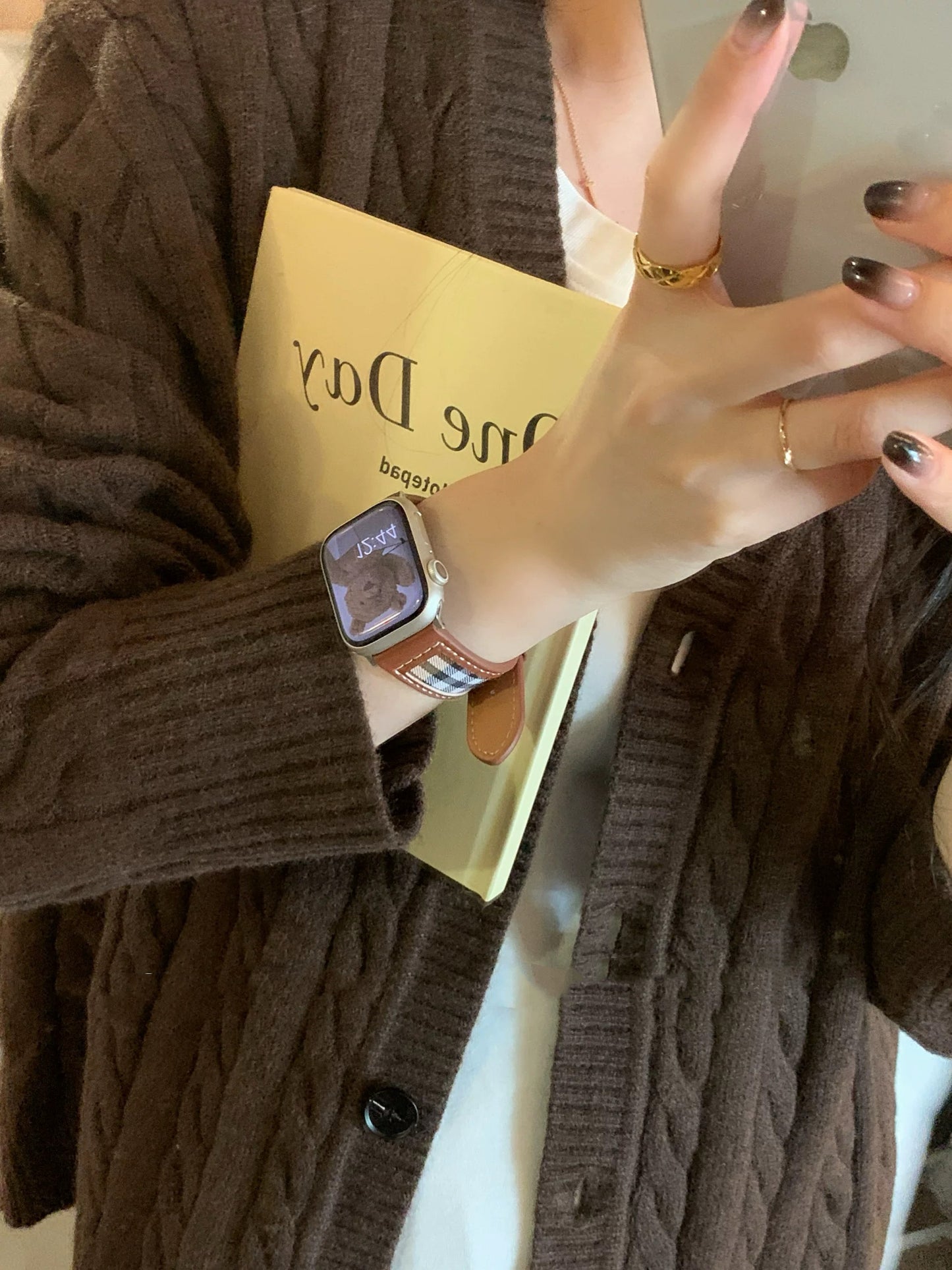 London Check Pattern Apple Watch Band ロンドンチェック柄AppleWatchバンド R02056