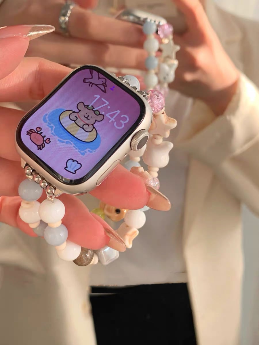 Beads Accessary Bracelate Apple Watch Band ビーズアクセサリーブレスレットApple Watch バンド R01404