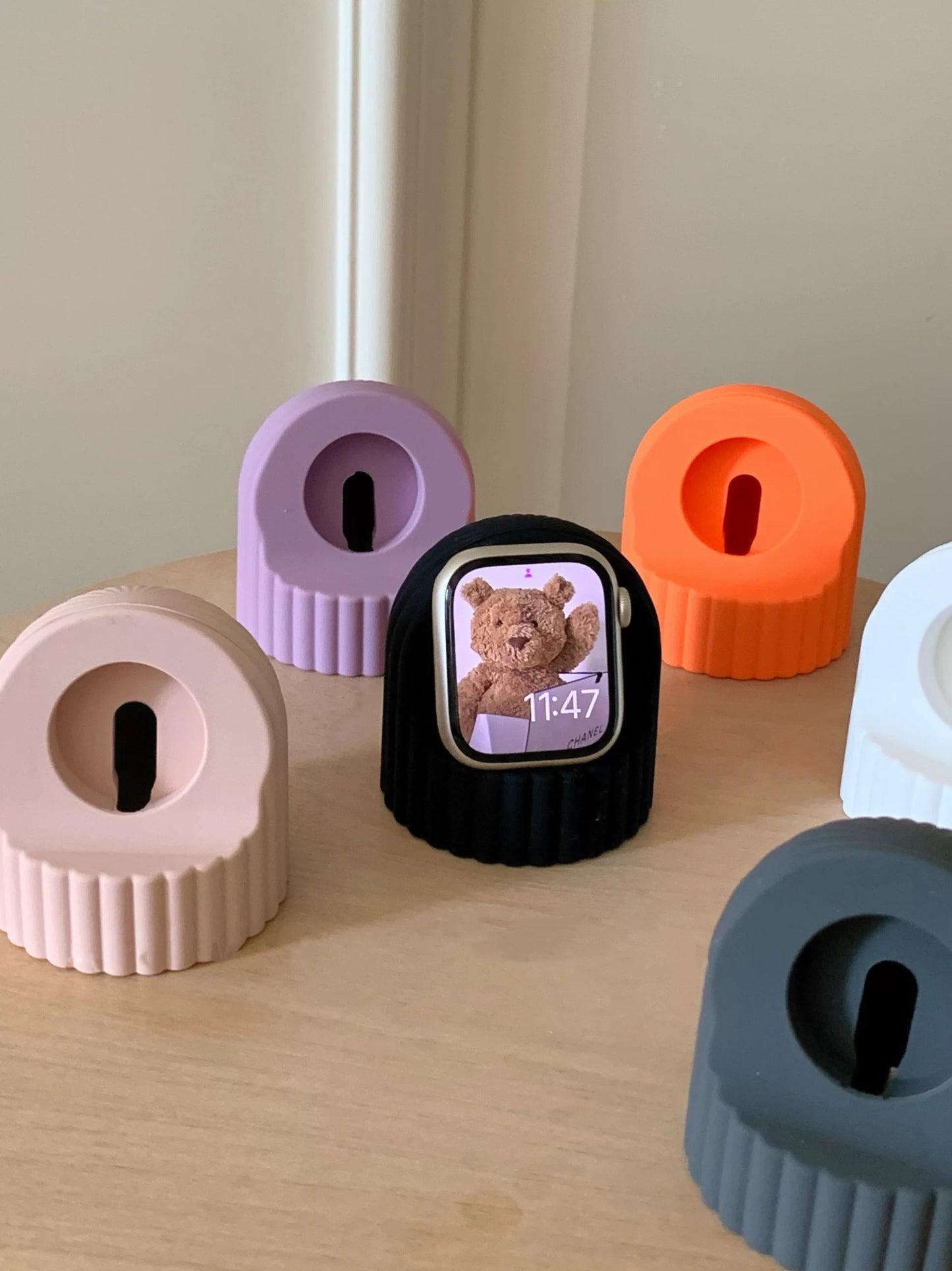 Flower Silicon Apple Watch Charge Stand フラワーシリコンApple Watch充電スタンド R02096