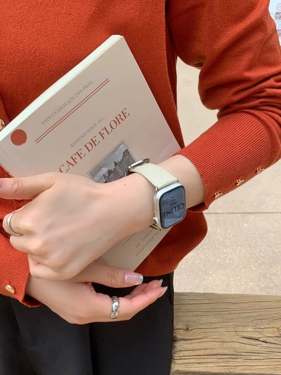Diamond Leather Apple Watch Band レザーApple Watchバンド R01285