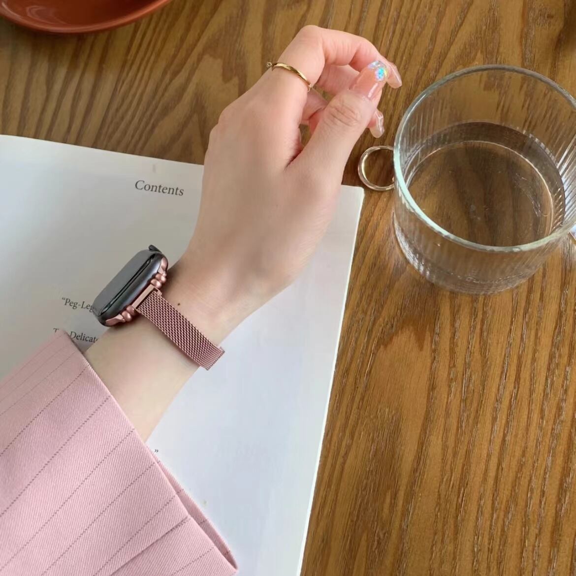 Pink Skinny Apple Watch Band ピンクスキニーAppleWatchバンド R01235