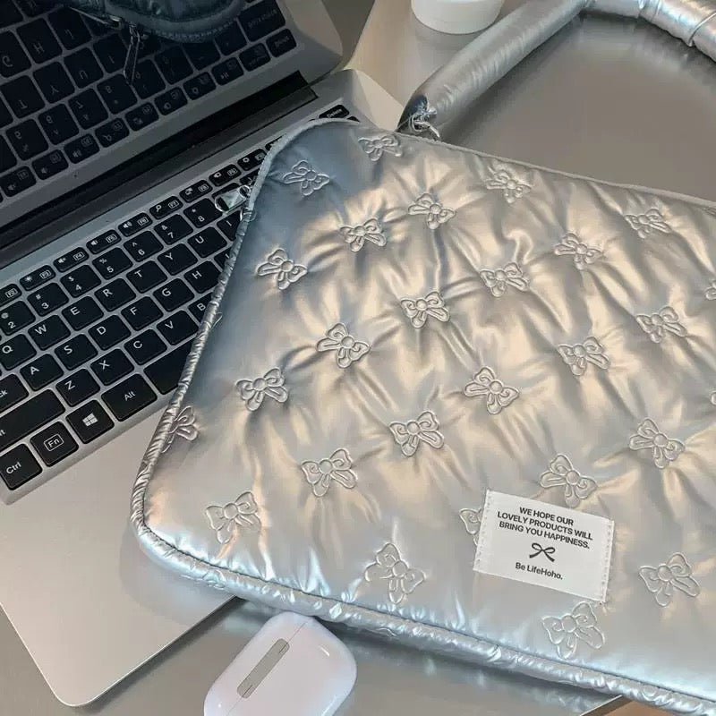 Silver Ribbon MacBook Bag シルバーリボンMacBookバッグ R02030