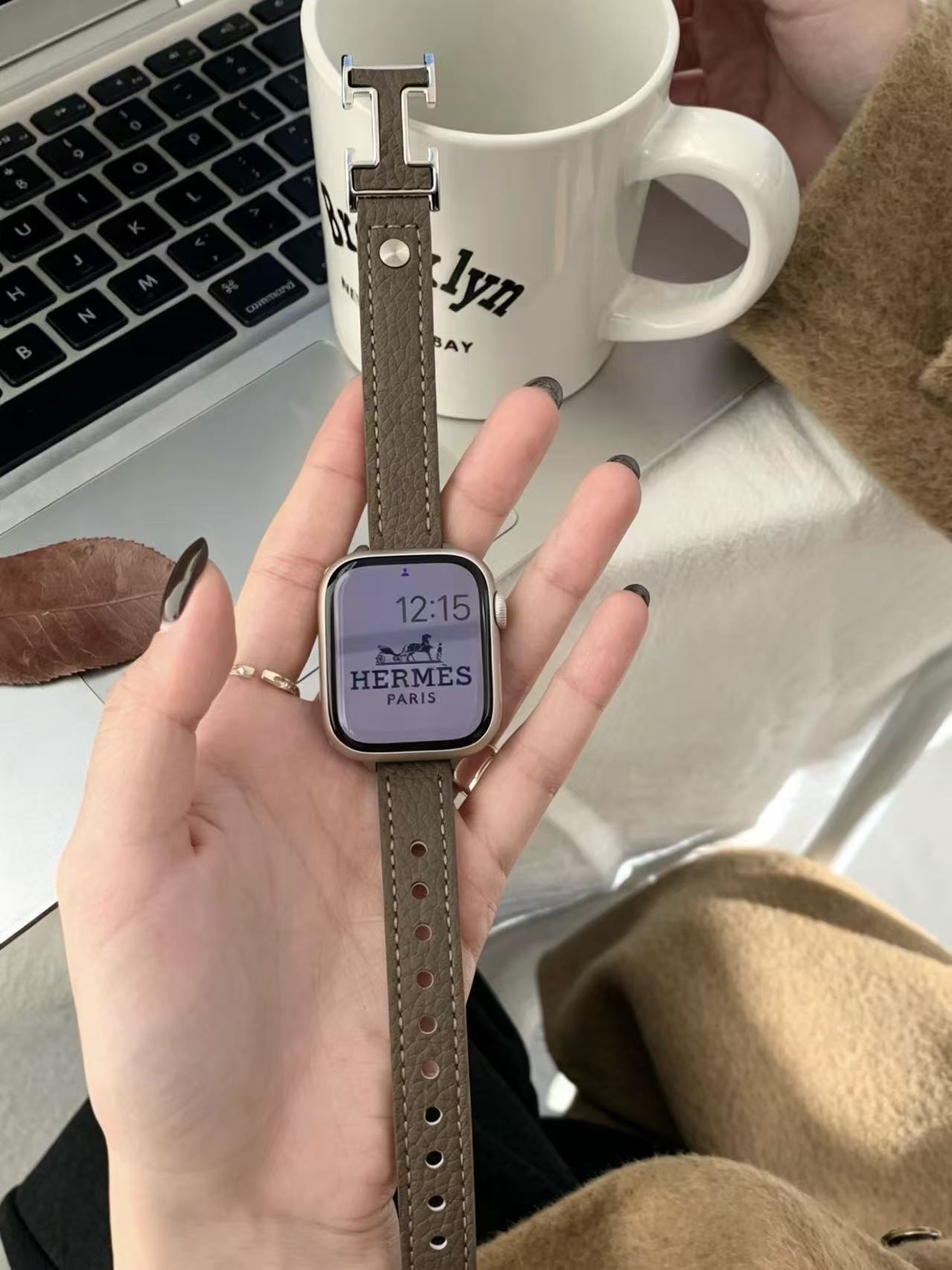 H Leather Style Apple Watch Band HレザースタイルAppleWatchバンド R02151
