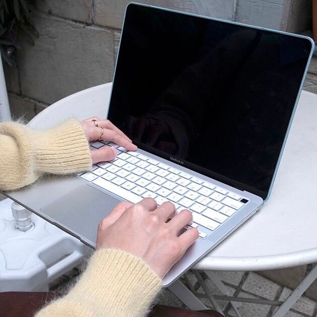 Blue Denim pattern MacBook Cover ブルーデニム柄MacBookカバー R01306