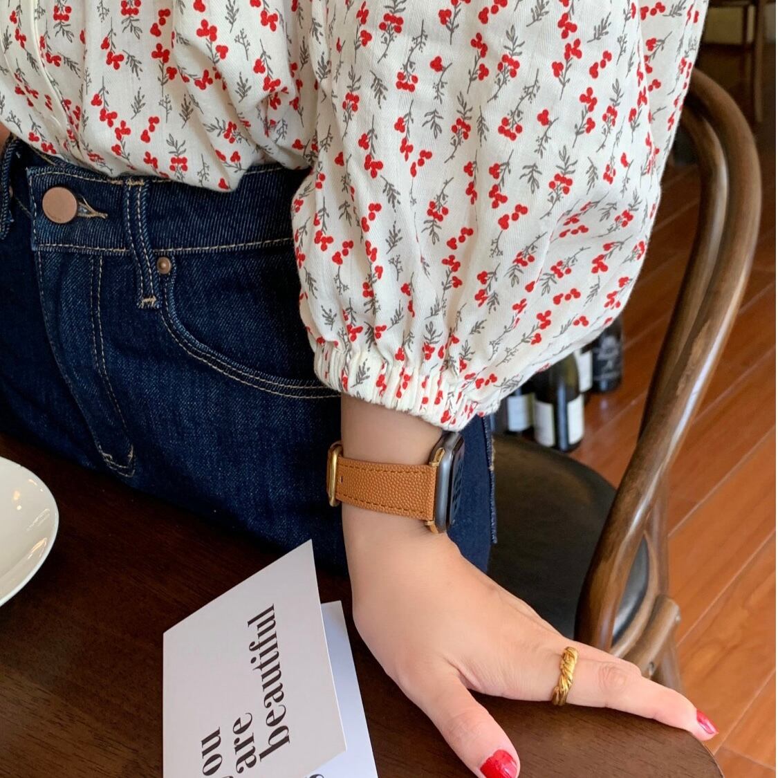 Simple Leather Apple Watch Band シンプルレザーアップルウォッチバンド R01275