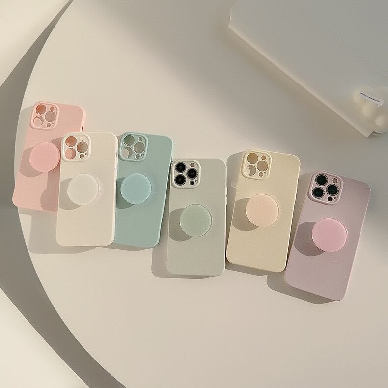 Simple Pastel Color with stand iPhone case シンプルパステルカラー&スタンドiPhoneケース R01351