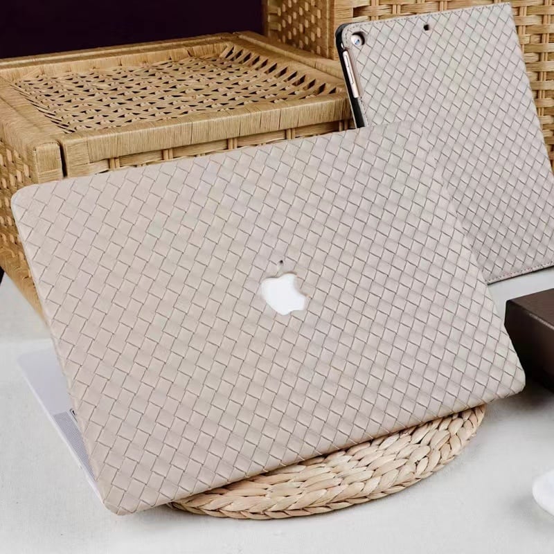 Milk tea Weave MacBook Cover ミルクティー編みMacBookカバー R01196