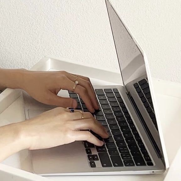 White Cream Weave MacBook Cover ホワイトクリーム編みMacBookカバー R01413