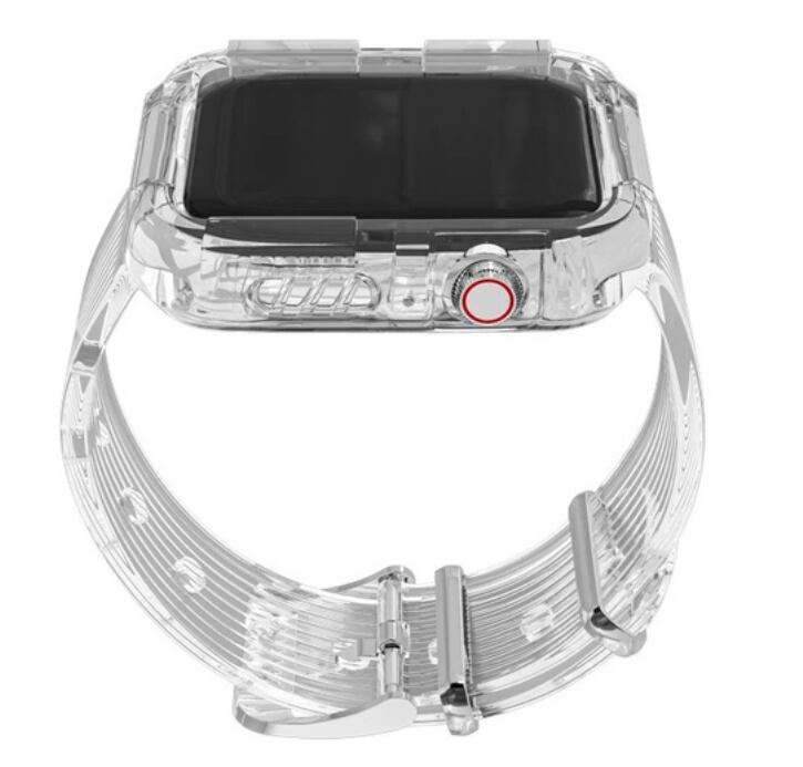 Clear Sporty Casual Apple Watch Band クリアスポーティーカジュアルアップルウォッチバンド AWB0019