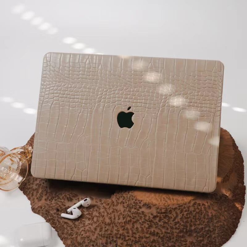 Light Brown Leather MacBook Cover ライトブラウンレザーMacBookカバー R01195