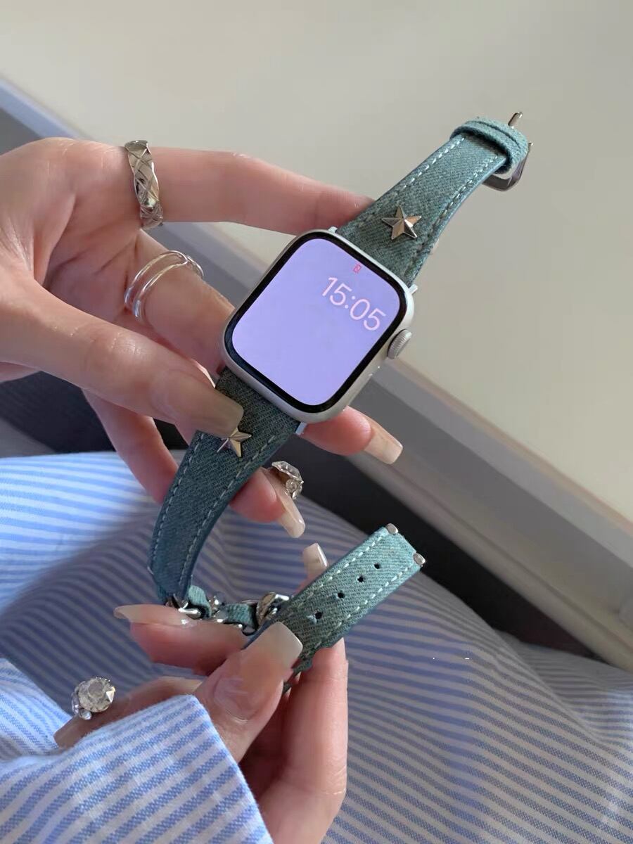 Denim Chain Long Apple Watch band デニムチェーンロングApple Watchバンド R01409