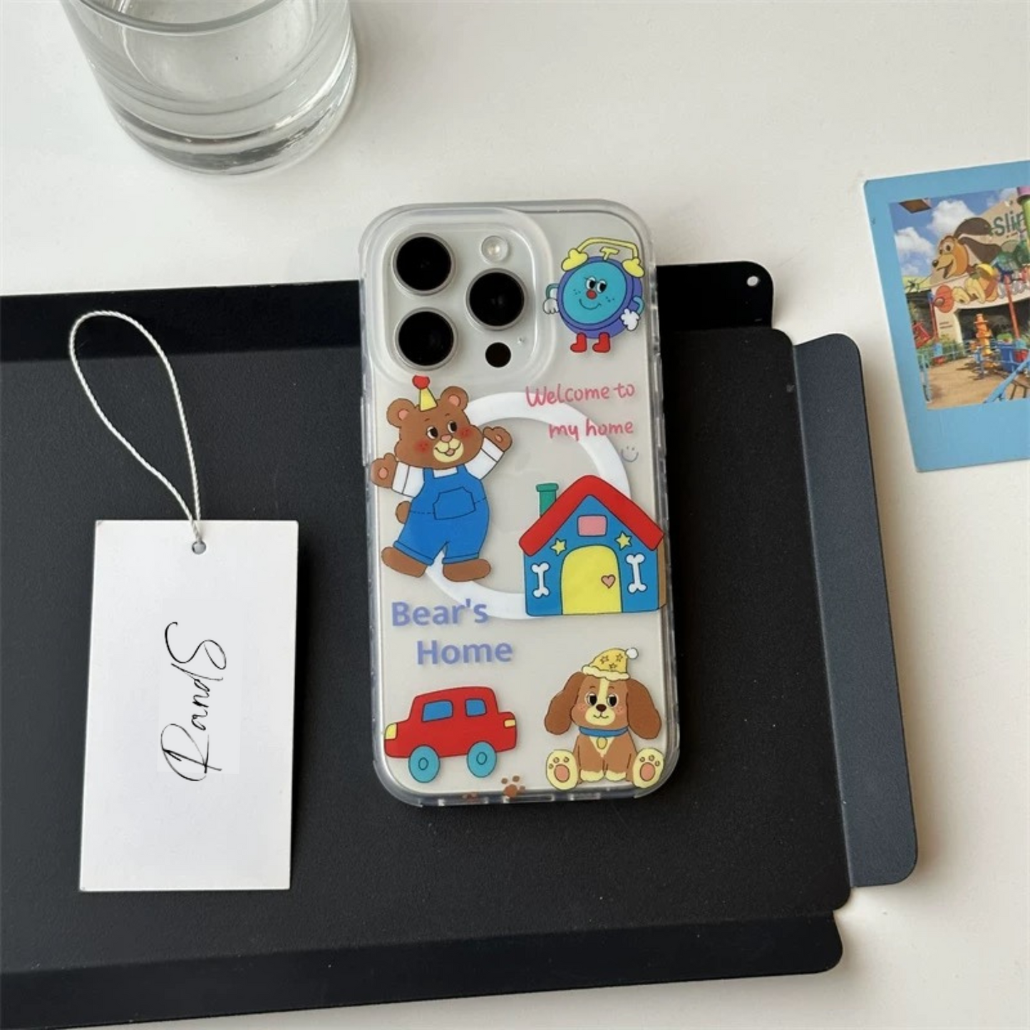 Heart Bear Stand iPhone case ハートクマさんスタンドスマホケース R02009