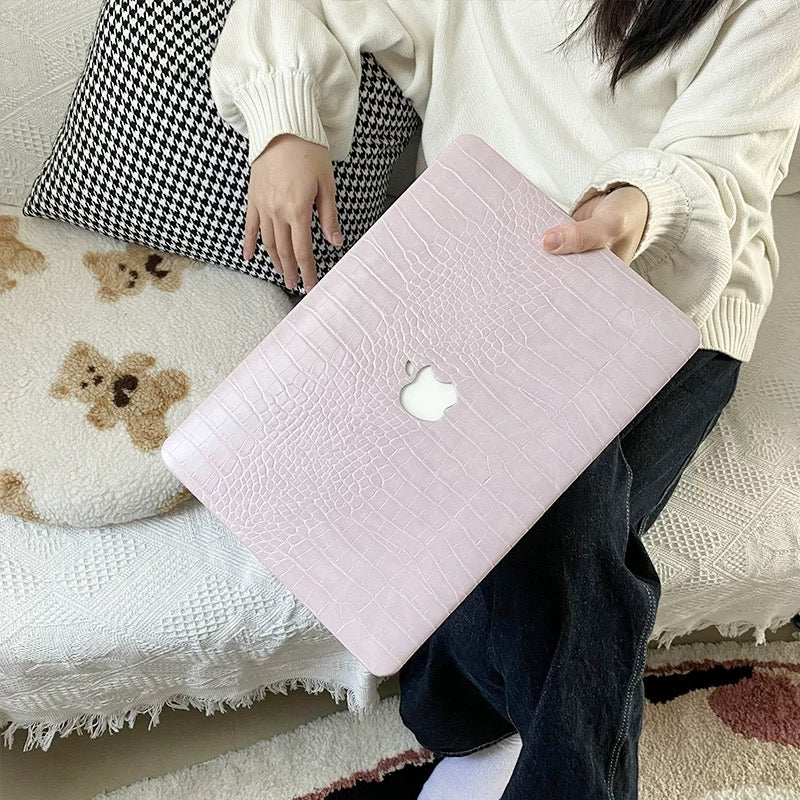 Light Purple Leather Style MacBook Cover R00880