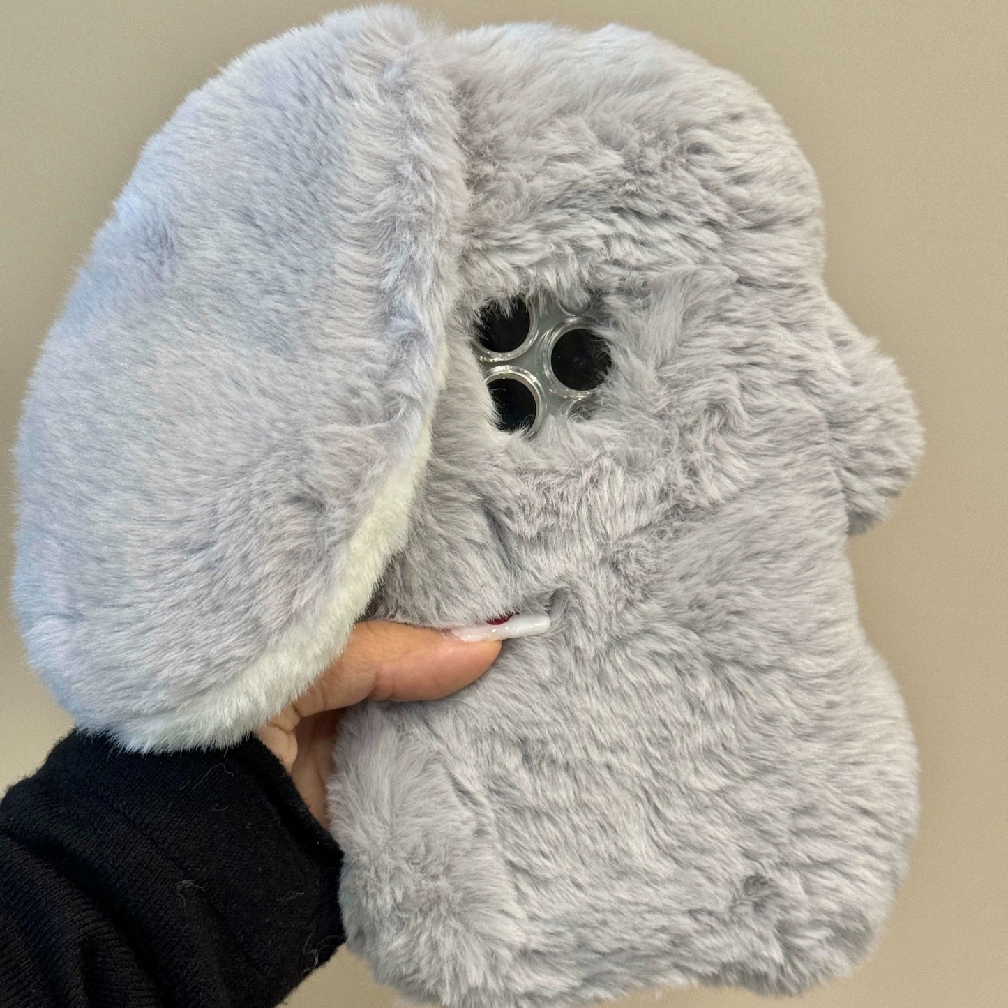 Fluffy Rabbit iPhone case モコモコウサギスマホケース R02041