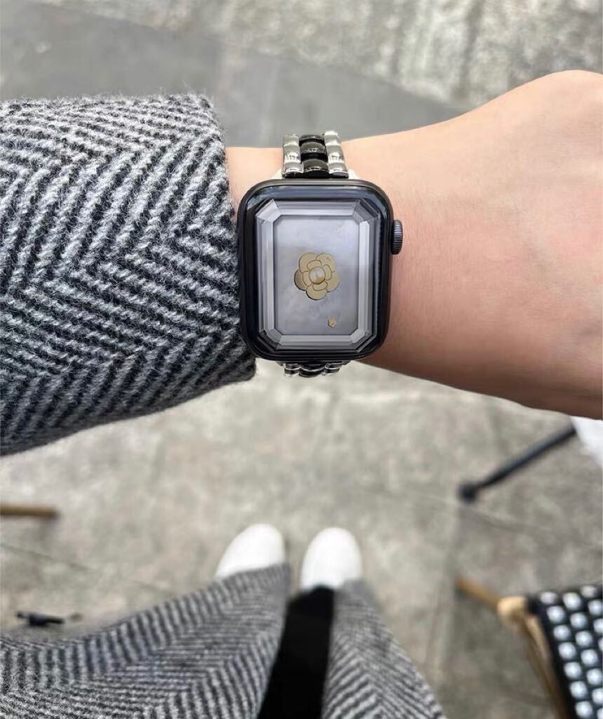 Elegant Silver & Gold Apple Watch Band エレガントなApple Watch バンド R01201
