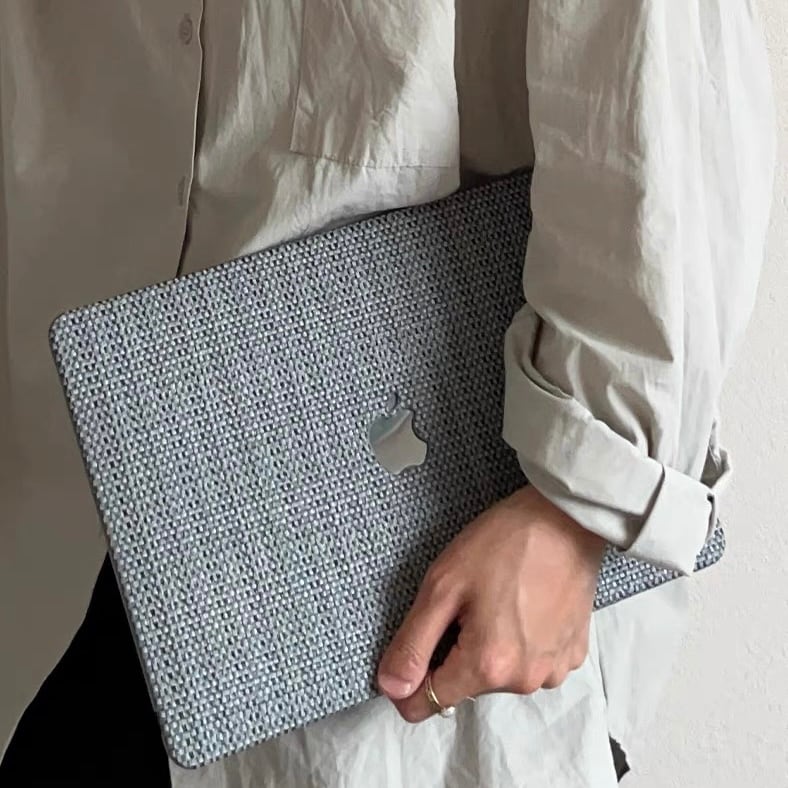Grey Weave MacBook Cover グレー編みMacBookカバー R01414