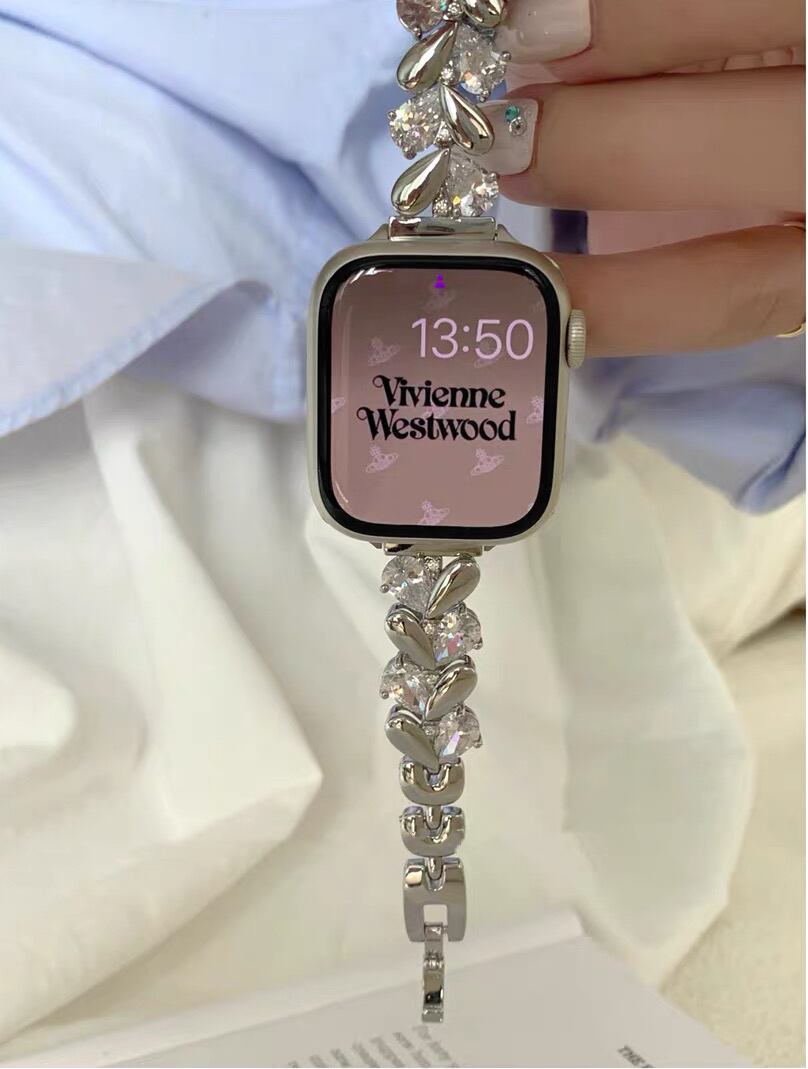 Shining Heart Apple Watch band キラキラハートApple Watchバンド R01410