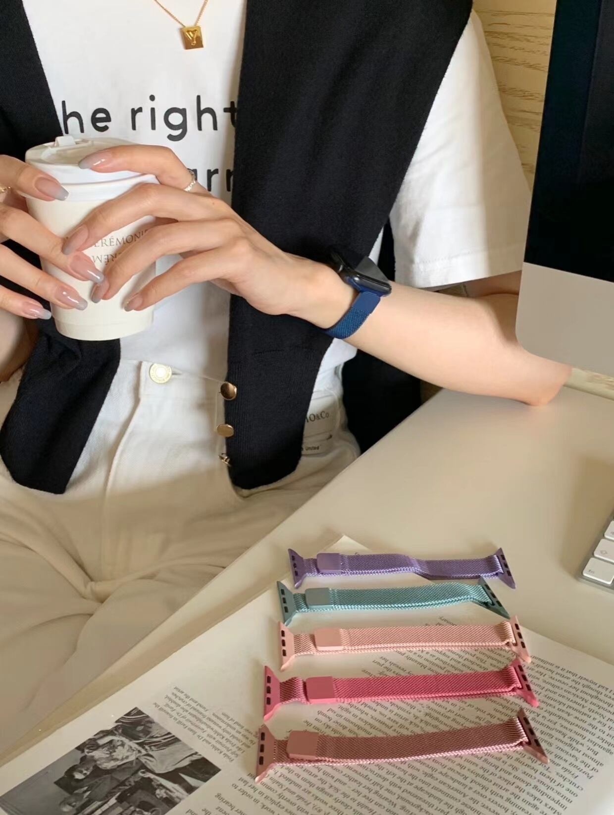 Simple Skinny Colorful Magnet Apple Watch Band シンプルスキニーカラフルマグネットバンド R01257