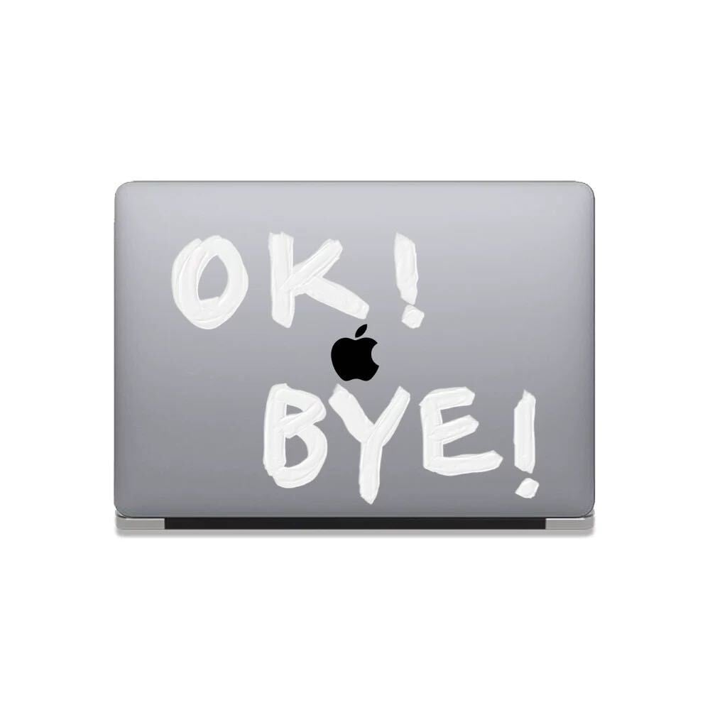 Clear "OK! BYE!" MacBook Cover クリア"OK! BYE!"MacBookカバー R01321