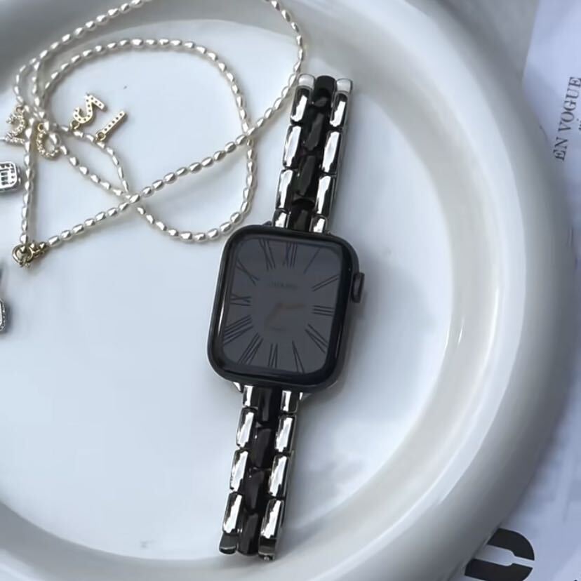 Elegant Silver & Gold Apple Watch Band エレガントなApple Watch バンド R01201