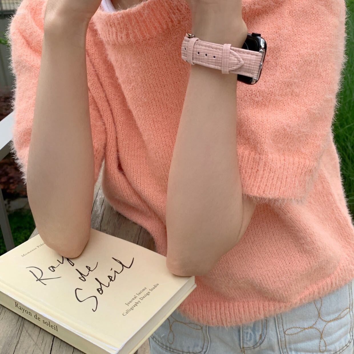 Light Color Leather Apple Watch Band ライトカラーレザーApple Watchバンド R01265