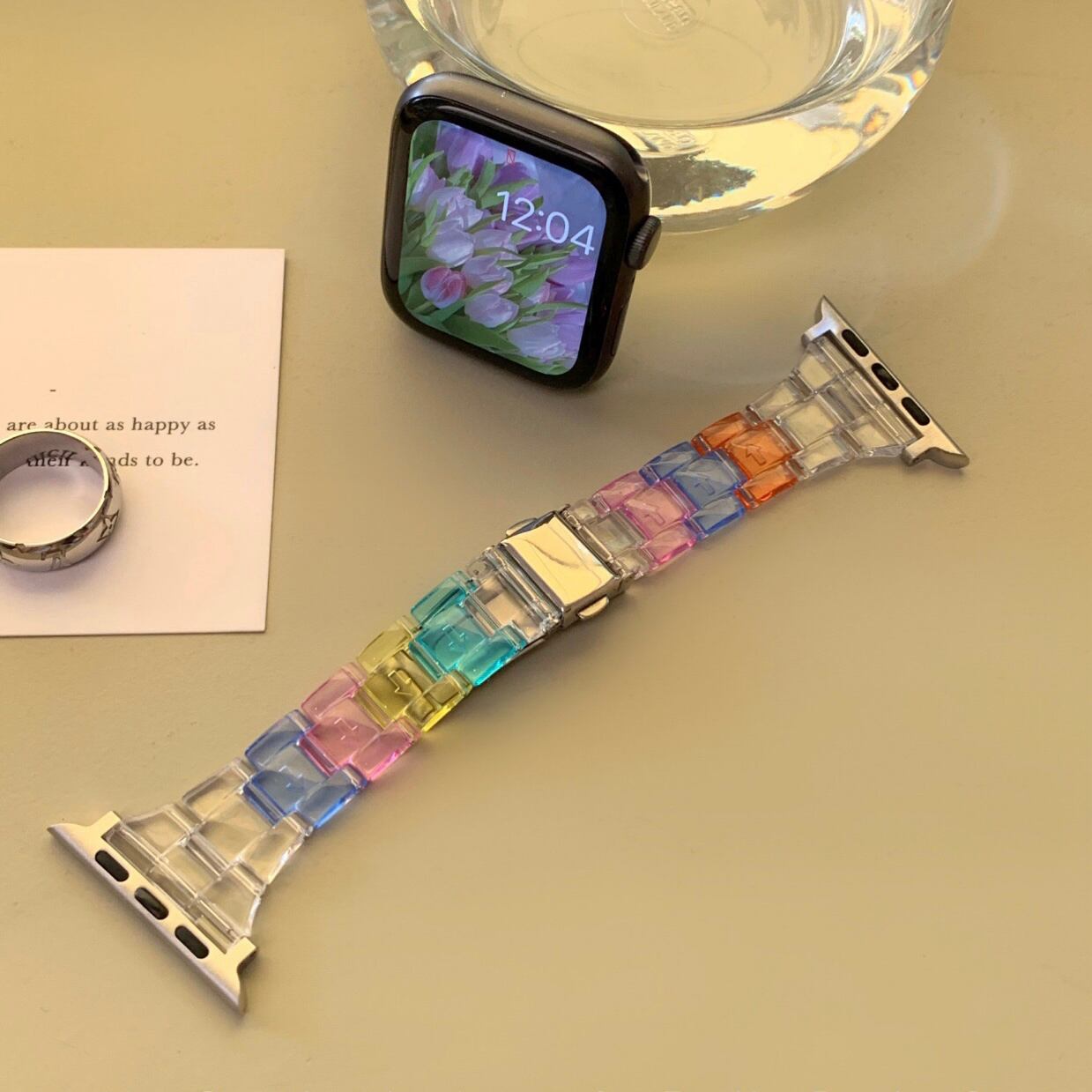 Colorful Clear Skinny Apple Watch Band カラフルクリアスキニーApple Watchバンド R01370