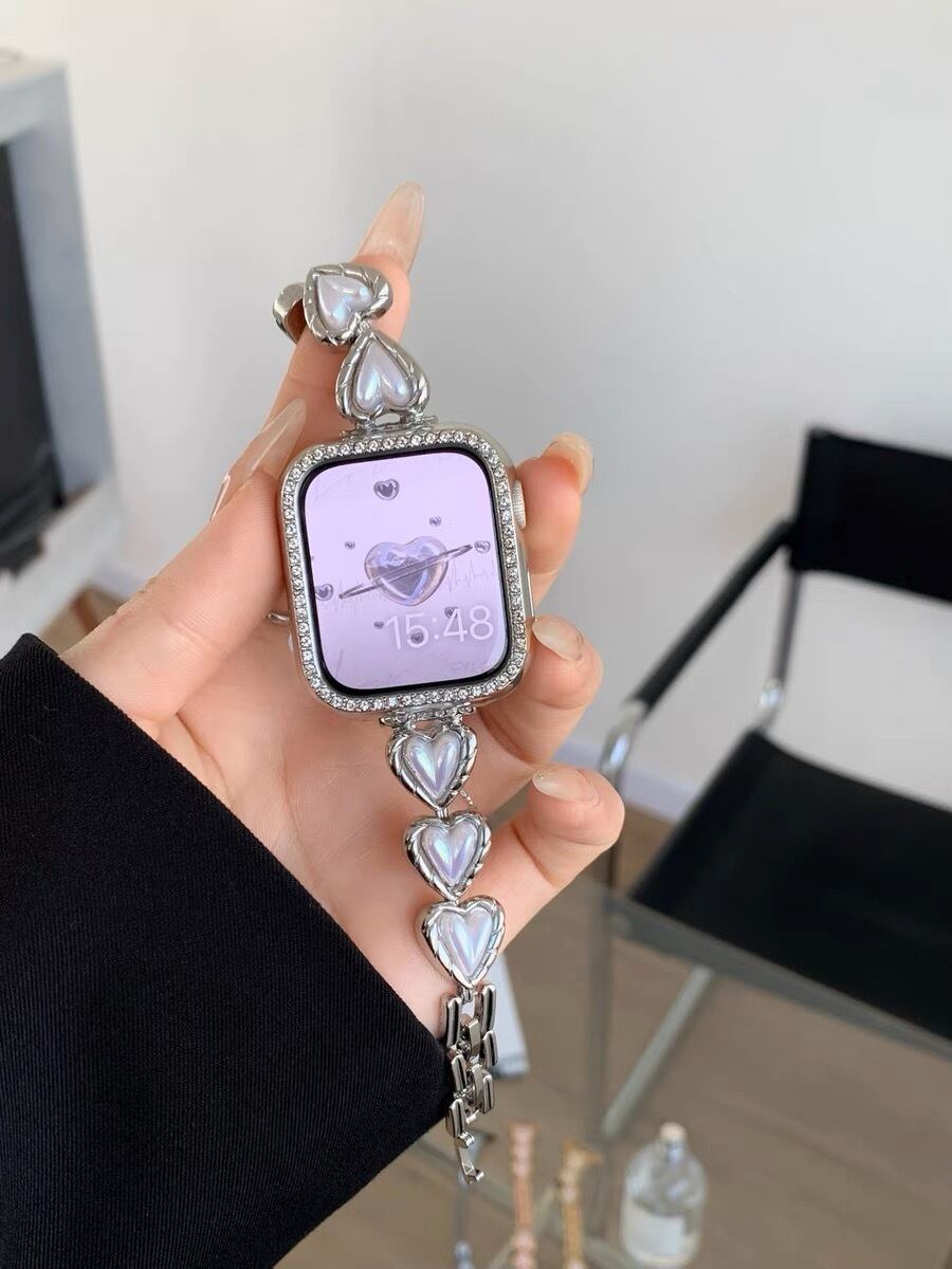 Heart Bracelet Apple Watch Band ハートブレスレットApple Watchバンド R01329