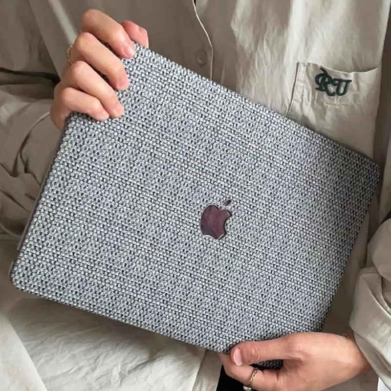 Grey Weave MacBook Cover グレー編みMacBookカバー R01414