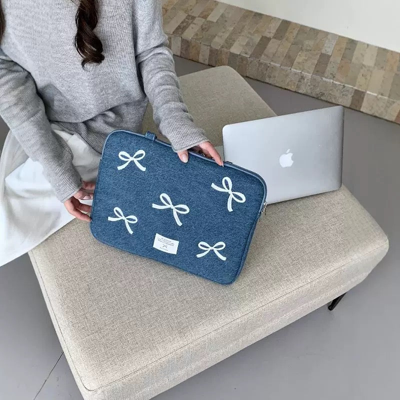 Ribbon Denim MacBook Bag リボンデニムMacBookバッグ R02029