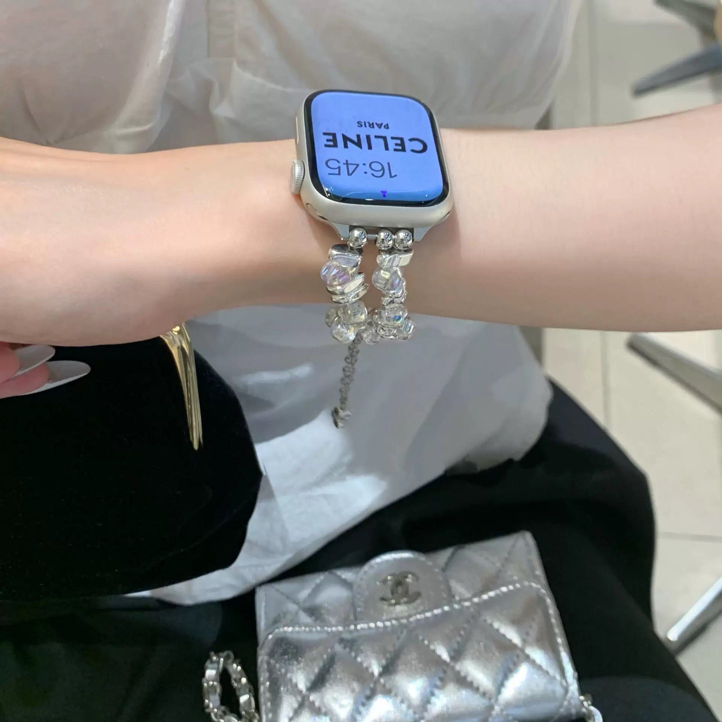 Crystal Bracelet Apple Watch Band クリスタルブレスレット風AppleWatchバンド R02102