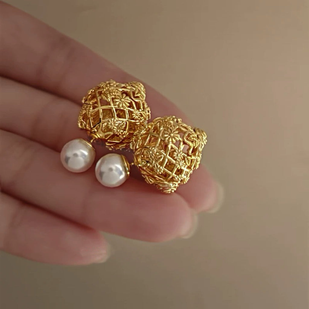 "Gold Flower Bomb" Earring "ゴールドフラワーボム"ピアス R02064