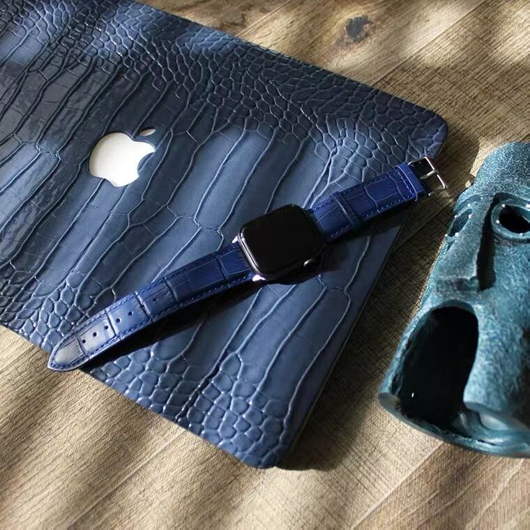 Navy Leather MacBook Cover ネイビーレザーマックブックカバー MC0023